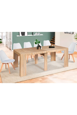 Consola extensível Nora - Imitação de madeira