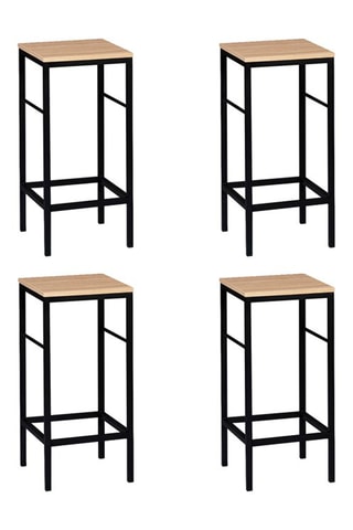 4 bancos de bar Memphis - 32 x 67 x 32 cm