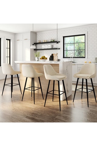 4 bancos de bar Olivia - 44 x 92 x 46 cm