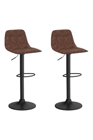 2 bancos de bar Edison - 39 x 83-104 x 42 cm