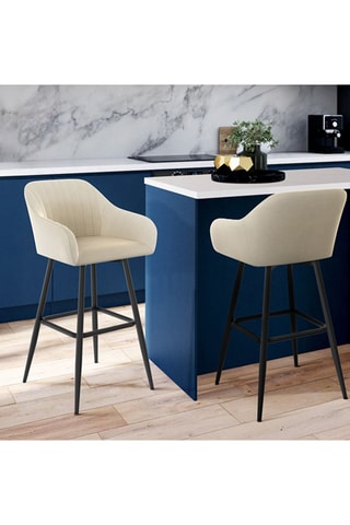 2 bancos de bar Ariana - Creme