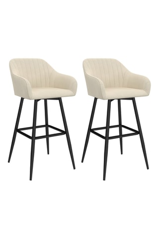 2 bancos de bar Ariana - Creme