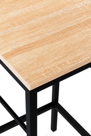 2 bancos de bar Memphis 
Preto e imitação de madeira