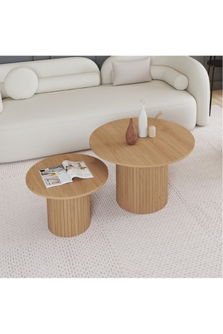 2 mesas de centro encaixáveis Alvar - 50 x 35 x 50 cm e 70 x 45 x 70 cm