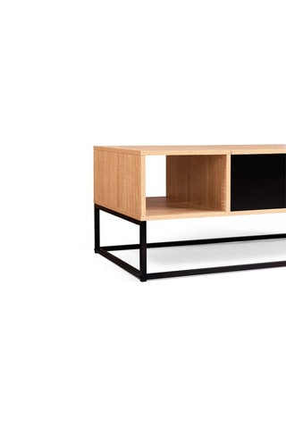 Mesa de centro elevável Manufacture -  Preto e imitação de madeira