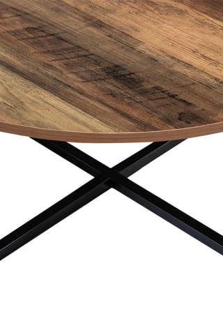 Mesa de centro Elize - Preto e imitação de madeira