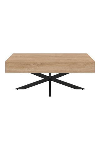 Mesa de centro elevável Spider - Imitação de madeira e preto