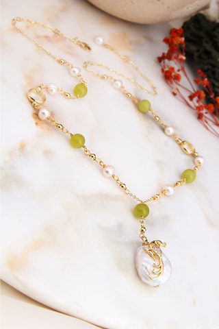 Collier - Doré et blanc