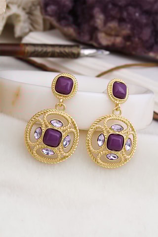 Boucles d’oreilles - Améthystes et zircons