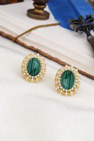 Boucles d’oreilles - Malachites