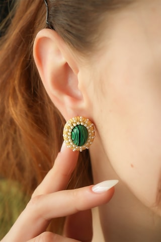 Boucles d’oreilles - Malachites