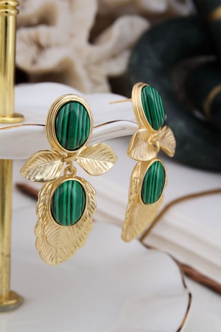 Boucles d’oreilles - Malachites 