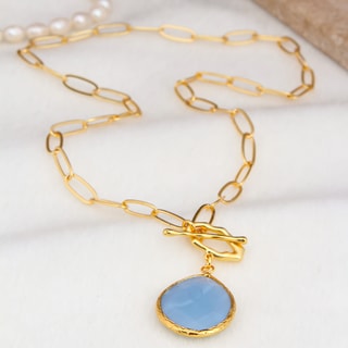 Collier - Laiton plaqué or & opale