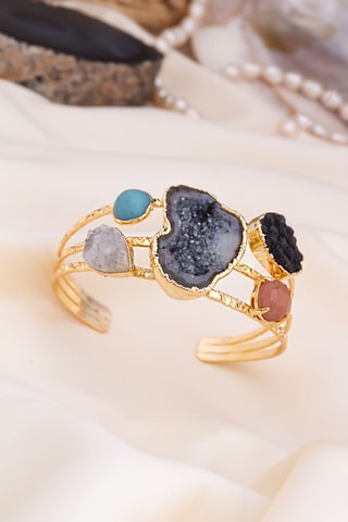 Jonc - Variscites, turquoise et pierre de soleil