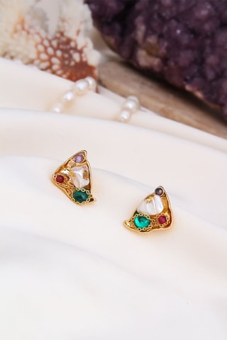 Boucles d'oreilles - Perles de culture et zircons