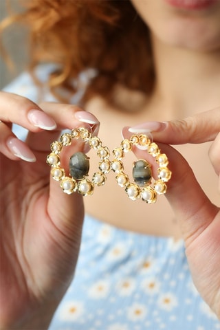 Boucles d'oreilles - Labradorites