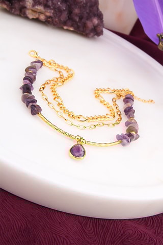 Bracelet de cheville - Améthystes