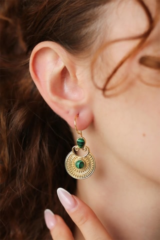 Boucles d’oreilles - Malachites