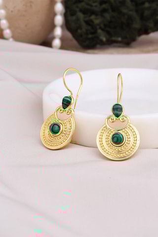 Boucles d’oreilles - Malachites