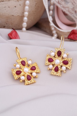 Boucles d’oreilles - Agates et perles de culture