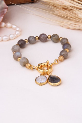 Bracelet - Labradorites et perle de culture