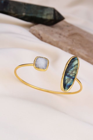Jonc - Labradorite et aigue-marine