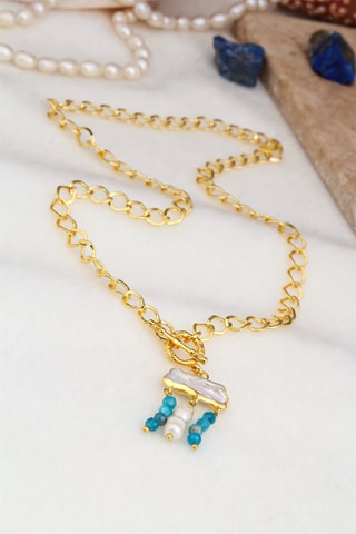 Collier - Agates et perles de culture