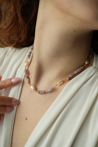 Collier - Perles de culture et nacre