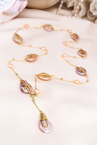 Collier - Doré et blanc