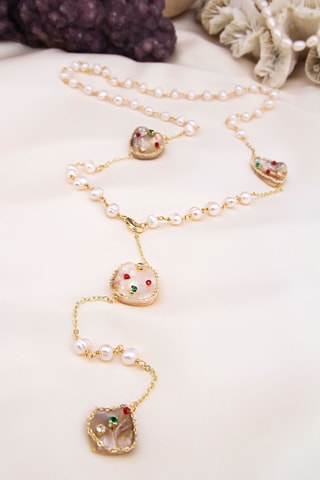 Collier - Perles de culture et zircons