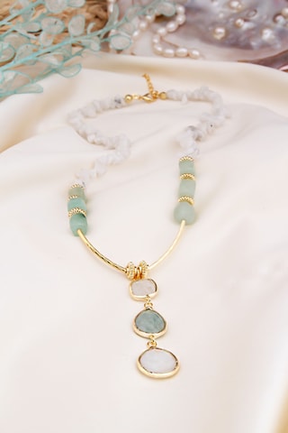 Collier - Aigues-marines et pierres de lune