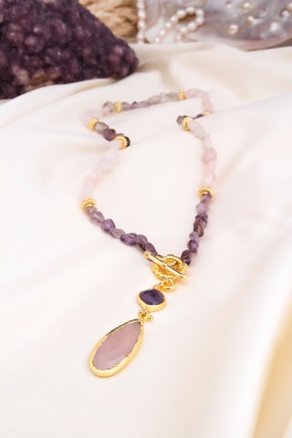 Collier - Améthystes et quartz
