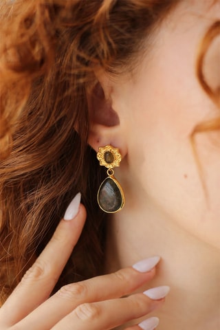 Boucles d'oreilles - Labradorites