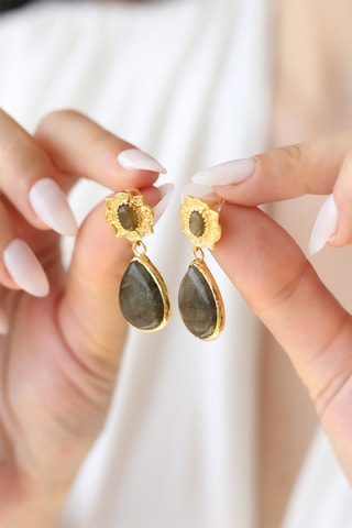 Boucles d'oreilles - Labradorites