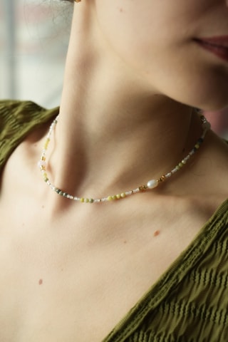 Collier - Plaqué or jaune, quartz et perles de culture
