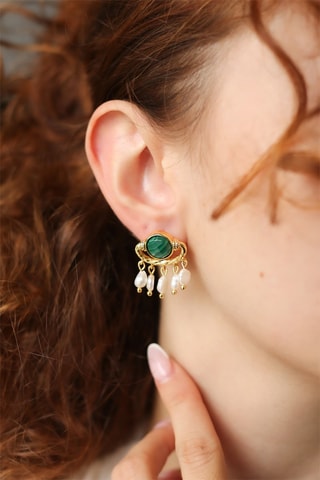 Boucles d’oreilles - Malachites