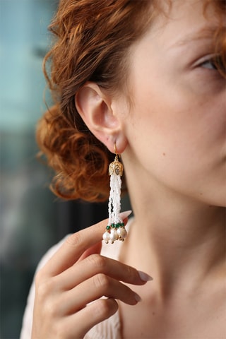 Boucles d’oreilles dorées à l'or fin jaune - Perles de culture