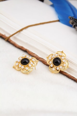 Puces - Onyx et perles de culture