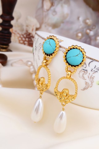 Boucles d'oreilles - Perles de Majorque et améthystes