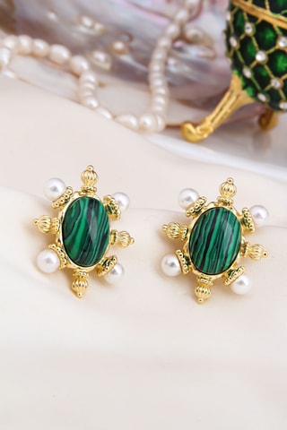 Boucles d'oreilles - Malachites