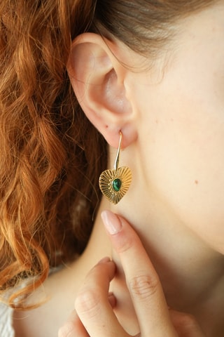 Boucles d'oreilles - Malachites