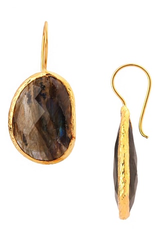 Boucles d'oreilles - Bronze et labradorites