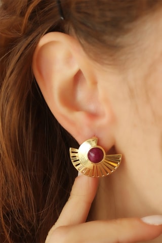 Boucles d’oreilles - Rhodonites