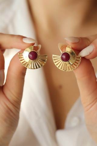 Boucles d’oreilles - Rhodonites