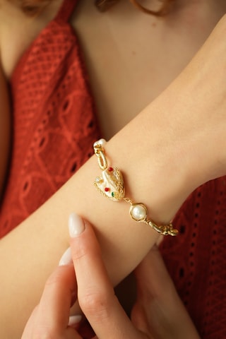 Bracelet - Perles de culture et zircons