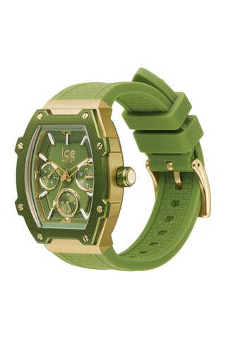 Silicone Quartz Horloge ICE Boliday - Groen en goudkleurig