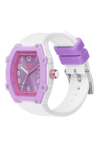 Silicone Quartz Horloge ICE Boliday Kids - Wit en Lichtpaars 