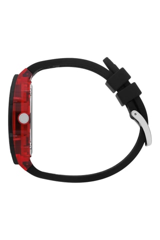 Silicone Quartz Horloge ICE Boliday - Zwart en rood