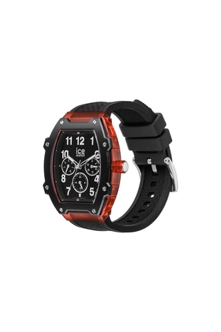 Silicone Quartz Horloge ICE Boliday - Zwart en rood