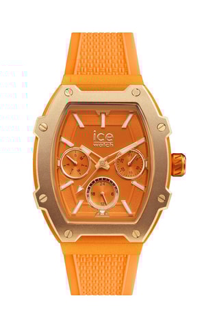 Silicone Quartz Horloge ICE Boliday - Oranje en Roségoudkleurig